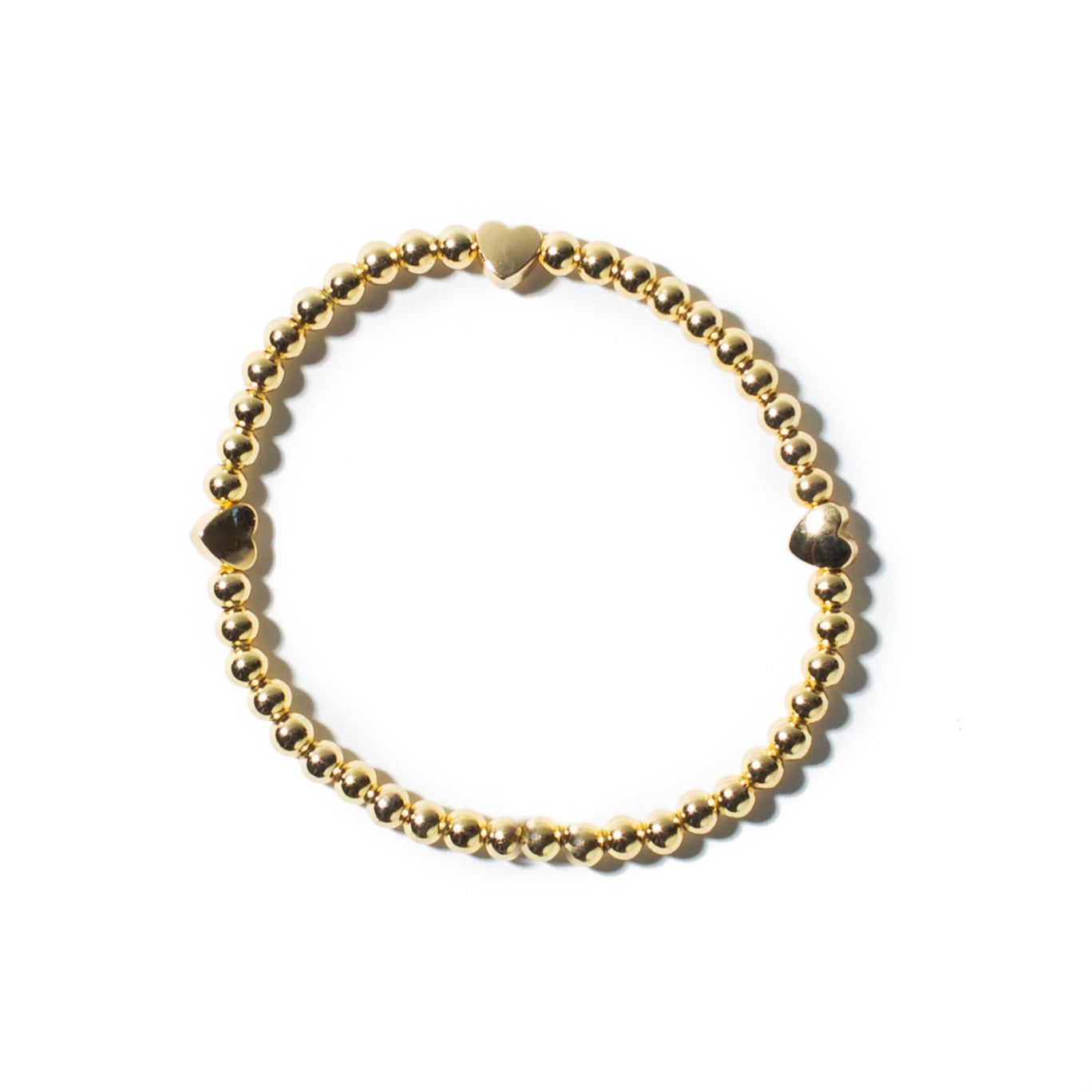 Gold Hearts Ball Bracelet