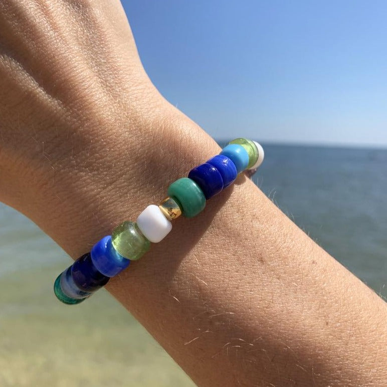 Hamptons Glass Bead Bracelet