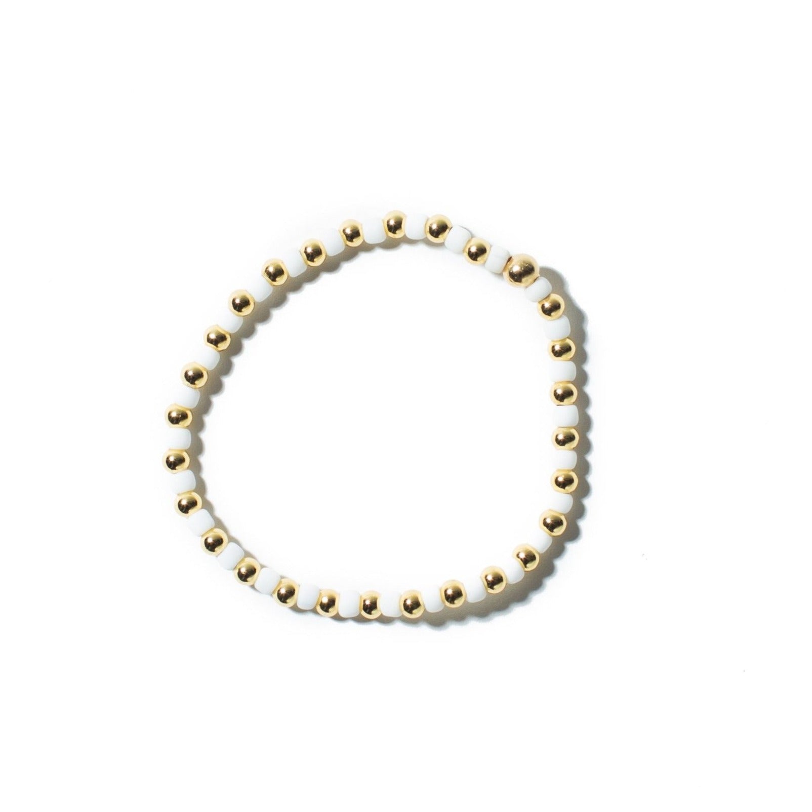 White and Gold Ball Bracelet