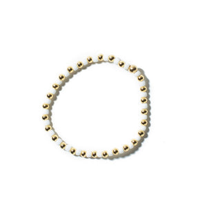 White and Gold Ball Bracelet