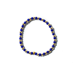 Blue and Gold Ball Bracelet