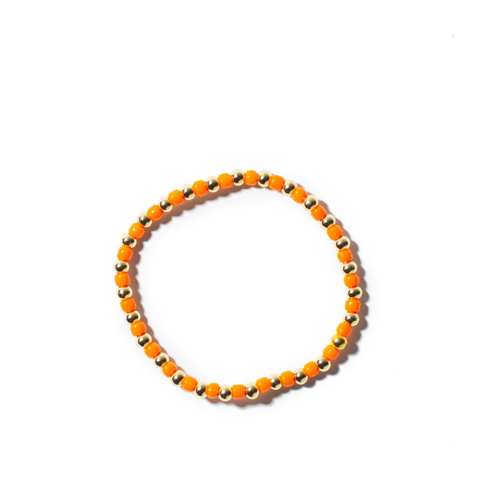 Orange and Gold Ball Bracelet