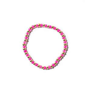 Pink and Gold Ball Bracelet