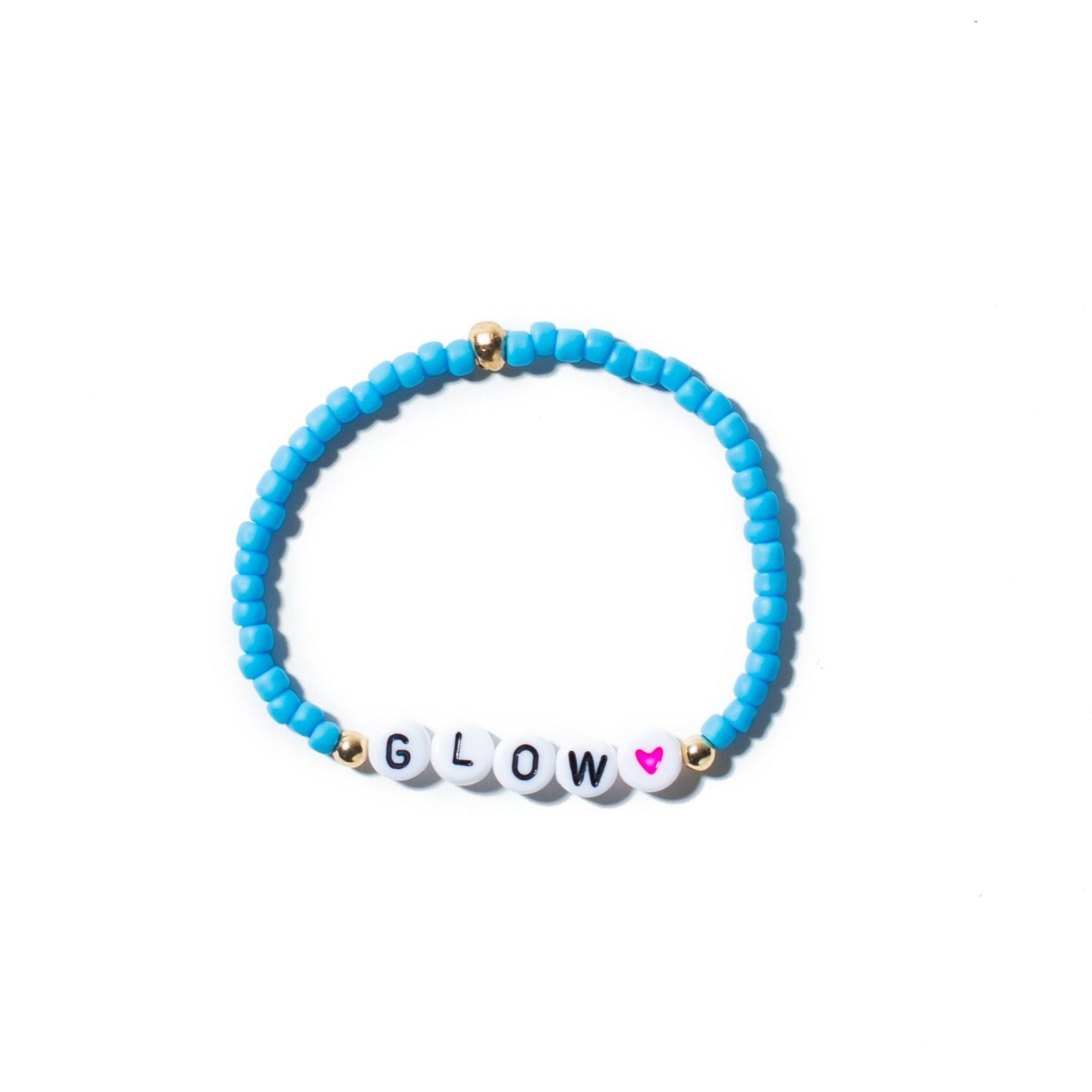 Colorful Personalized Name or Word Beaded Stretch Bracelet. 10 Letters Max