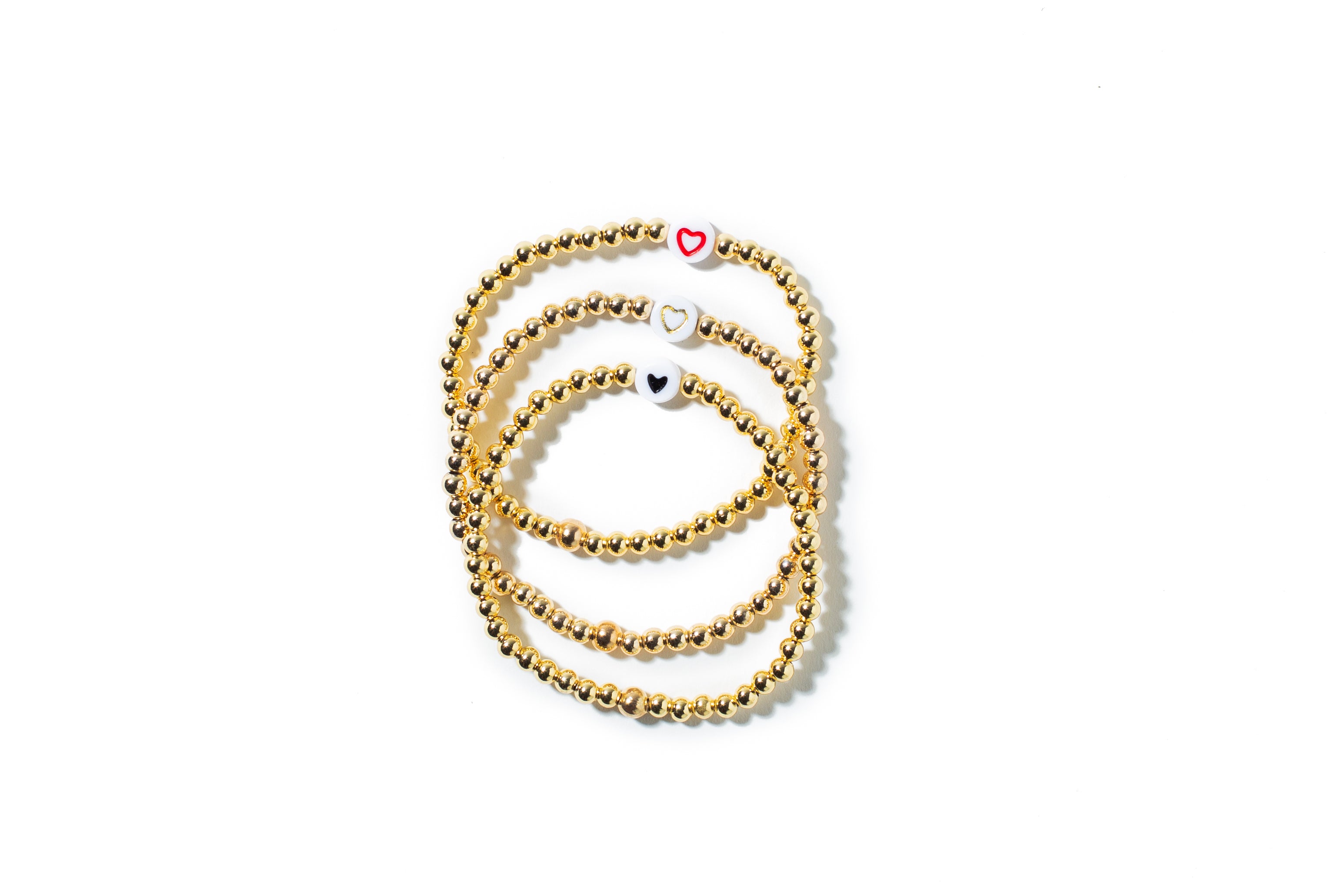 Gold Ball Gold Heart Bracelet