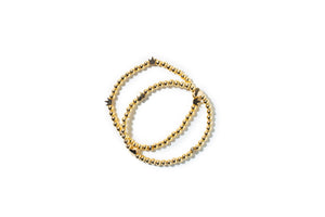 Gold Crown Ball Bracelet