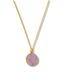 Purple Smiley Face Necklace