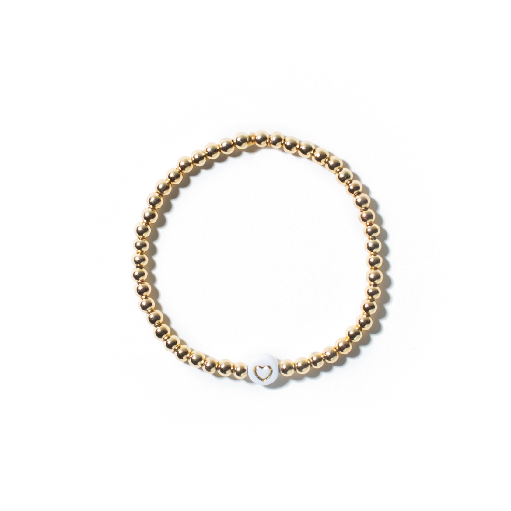 Gold Ball Gold Heart Bracelet