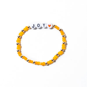 Colorful Gold Custom Word Bracelet