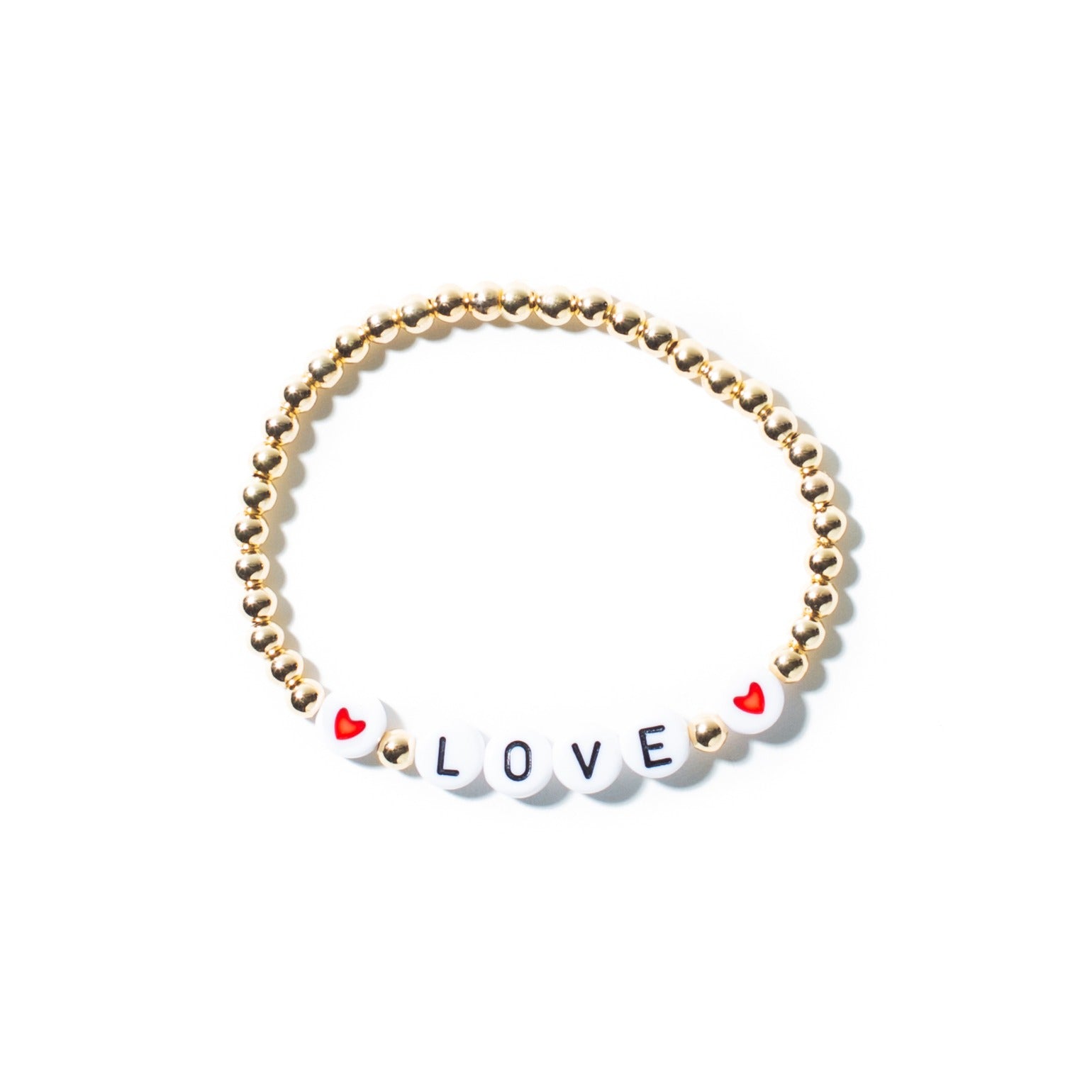 Custom Word Bracelet with Hearts