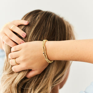 Gold Crown Ball Bracelet