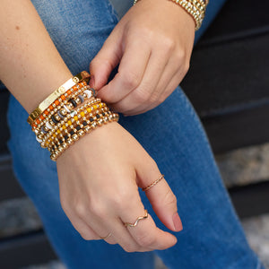 Orange and Gold Ball Bracelet