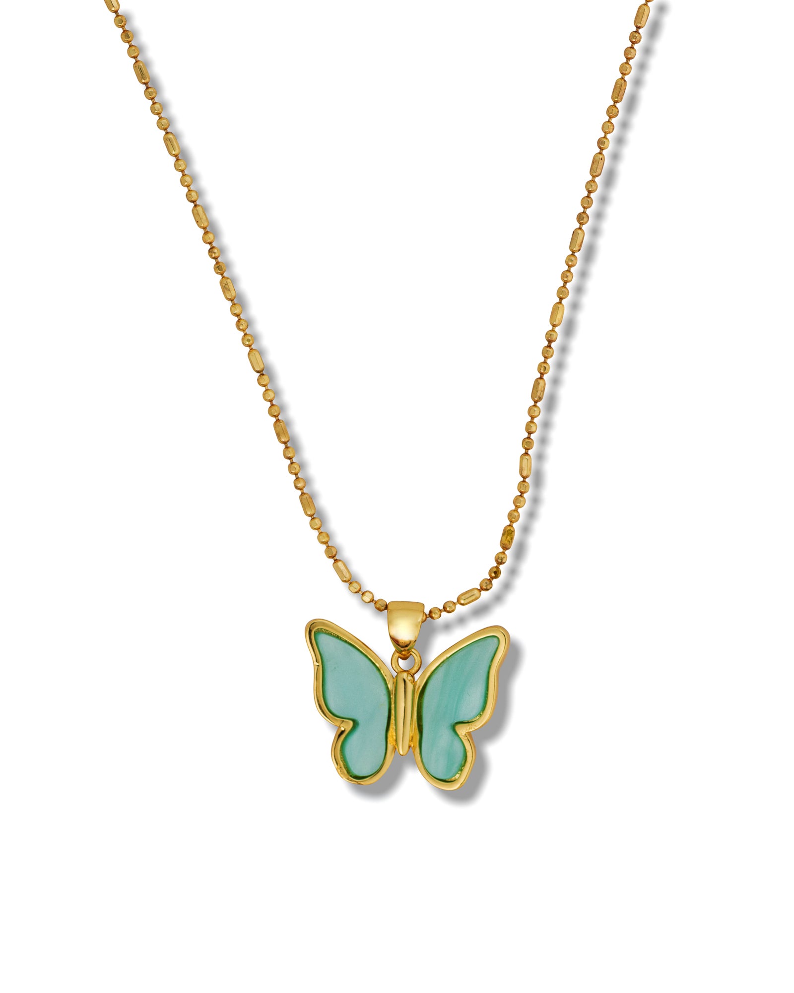 Teal Butterfly Necklace